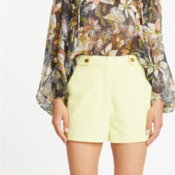 TANYA TAYLOR Women's Brett High Waist Shorts, Zest - Picture 1 of 7